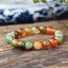 Atacado de fábrica pulseira de ágata de pavão colorida para mulheres, contas de cor vermelha, simples, moda, para namoradas, estudante, cordão de mão