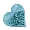 Caixa de doces azul oca para casamento transfronteiriço, caixa de doces para casamento, caixa de doces de personalidade amorosa, embalagem de doces, fábrica de papelão em estoque
