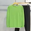 Chamarra Suéter de Punto Falso de Dos Piezas con Cuello Redondo para Niños Primavera y Otoño 2025 Nueva Tendencia Casual Holgada de Alta Gama