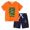 Camiseta para Niños 2026 Verano Nuevo Comercio Exterior Ropa para Niños Ins Estilo Coreano Algodón Manga Corta y Pantalones Cortos para Niños Conjunto de Dos Piezas