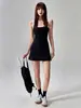 Conjunto de Falda Mini Deportiva y Chaleco Verano Delgado Transpirable Secado Rápido Falda Plisada Ropa Exterior Moda Casual Ropa para Yoga Fitness