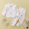 Conjunto de Roupas de Outono e Calças para Meninos e Meninas de 6-12 Meses, 0-2 Anos, Roupa Íntima de Algodão Puro de Cintura Alta, Roupas de Outono Infantis, Tipo A de Algodão Puro