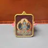 Pingente Buda Thangka de Cinábrio Atacado Alto Teor Areia Dourada Roxa Banhado a Ouro Pingentes dos Oito Protetores