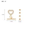 Coleção de Acessórios com Botões de Pérola Cobre Banhado Ouro Real Microincrustação Pulseira Colar DIY Feito à Mão Conexão em Espiral Fivela OT