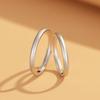 Anillo de plata de ley s925 mate liso, ajustable, para parejas, con personalidad, estilo simple, estilo antiguo, venta al por mayor