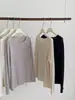 Camiseta básica de lino Tencel para mujer con bolsillos, top de cuello redondo, nueva blusa Lyocell amigable con la piel para primavera/verano, camiseta básica de manga larga