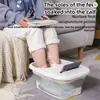 Tina de Pies Plegable y Fácil de Guardar Salud del Hogar Masaje Tina de Pies con Tapa y Soporte para Teléfono Celular Cubo para Pies