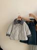 Ropa de Algodón para Niñas 2025 Nuevo Estilo Chaqueta Acolchada Reversible de Moda Infantil con Pantalones de Mezclilla Nueve Puntos Forrados de Vellón Conjunto de Dos Piezas Moderno