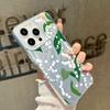 Ins Influencer Elige Estuche para iPhone 15 Pro de Lirio del Valle Fresco para Mujeres, Estuche Duro de PC Anti-Caídas Iphone18Pro