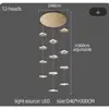 Lámpara de Mesita de Noche para Dormitorio de Lujo Ligero Transfronteriza, Lámpara de Araña Estilo Minimalista, Lámpara Colgante Larga para Sala de Estar, Lámpara para Pared de Fondo de TV y Comedor