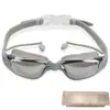 Gafas de Natación Galvanizadas Tapones para los Oídos de una Pieza para Exteriores Miopía Gafas de Natación para Adultos Impermeables y Antivaho Venta Directa de Fábrica