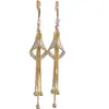 Pendientes Geométricos de Diamante Largos con Borlas Simples Personalidad Completo Diamante Nuevos Pendientes Atmosféricos de Gama Alta para Mujer