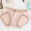 Nova Roupa Íntima de Algodão Cor Lisa Fofa para Meninas e Mulheres Elástica Respirável com Forro de Algodão Confortável Roupa Íntima Feminina Geração Hair