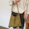 Bolsa tote grande e descontraída para mulheres, nova bolsa de ombro vintage com padrão trançado para o dia a dia, bolsa de nicho para o antebraço