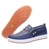 Zapatos de lona transpirables de una sola capa para otoño, zapatos sin cordones para hombre, zapatos de tela de Beijing de primavera y verano, suela suave, antideslizantes, de caña baja.