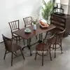 Mesa y Sillas de Comedor Estilo Mid-Century Americano, Sillas de Comedor Francesas, Mesa y Sillas de Cafetería Retro, un Juego Completo de Mesas y Sillas de Comedor Comerciales