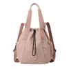 Mochila de Moda de Gran Capacidad, Bolso de Hombro con Cordón para Ocio al Aire Libre y Viajes Cortos, Mochila Simple Versátil para Mujer