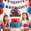 Topper de pastel de Spider-Man transfronterizo, decoración de cumpleaños de telaraña HB, decoración para hornear de fiesta temática de superhéroes para niño