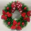 Decoraciones navideñas directas de fábrica Corona navideña Adornos artesanales navideños Corona colgante para puerta de árbol de Navidad