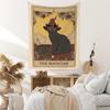 Popular Transfronteiriço Sol e Lua Gato Tarô Cartão Pano Pendurado Pano de Fundo Ins Decoração de Quarto Pano de Parede Tapeçaria de Gato Retrô