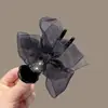 Pinza de Pelo Elegante de Gama Alta para Moño para Mujer, Sencilla y Elegante, Adecuada para Uso Diario, Pasador Fijador de Cola de Caballo Alta, Accesorio para el Cabello con Lazo para la Parte Posterior de la Cabeza