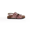 Dos Versiones~ Sandalias Birkenstock de Terciopelo con Suela Suave, Doble Hebilla, Estilo Perezoso, Suela Gruesa para Mujer, Adecuadas para Uso en Exteriores y para Ir al Trabajo