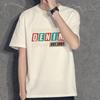 Camiseta Masculina de Manga Curta de Algodão Puro de Verão Marca Trbottomy Versátil para Casal Camiseta Masculina Exportação Camiseta Básica Personalização de Logo
