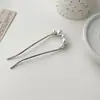 Grampo elegante e versátil de ginkgo para cabelos finos, grampo em U de nicho para a parte de trás da cabeça, grampo em forma de crescente