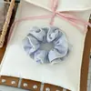 Scrunchie Plissado de Tecido Simples Estilo Coreano Novo Modelo 2025 Vibe Preguiçosa Suave Acessório de Coque para Cabelo Elástico para Mulheres