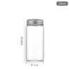 Botella de Vidrio de 47 mm de Diámetro, Múltiples Capacidades, con Tapa de Aluminio Plateada, Botella Tubular, Botella de Vidrio Transparente para Medicamentos, Goji Negro de Gran Capacidad