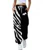 Pantalones casuales de retazos con estampado de animales, estilo europeo y americano, cordón, para mujer, corte holgado, tobillos cónicos, pantalones de chándal, disponibles en Amazon