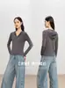 Hengjia Cf Suéter de Tricô com Capuz Novo Estilo Outono/Inverno, Sem Passar, Anti-Pilling para Mulheres, Top Versátil e Estiloso
