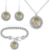 Conjunto Mais Quente da Amazon de Pulseira, Colar e Brincos de Futebol NFL