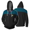 Nova Série Star Trek 2023 COS Impressão Digital 3D Camisa com Capuz e Zíper Suéter Largo para Casais