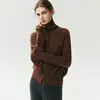 Usável de duas maneiras - cardigã de tricô de cashmere super estiloso, macio e confortável para mulheres, com gola alta, caimento solto e pode ser usado como camada base ou uma peça de outer wear quente