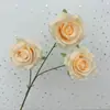 Flor de Seda de Rosa de Diamante Simulada de 3 Cabezas Flor Artificial Escenario de Salón de Bodas Mobiliario del Hogar Decoración de Paisajismo de Área Escénica Venta al por Mayor