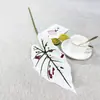 Planta Verde de Novo Produto Transfronteiriço Folha de Calla Folha de Begônia Folha de Taro Colorida Planta Guia de Corredor de Casamento Parede de Plantas Design Floral DIY