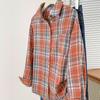 Camisa de Cuadros para Mujer, Primavera y Otoño, Estilo Retro Americano, Corte Holgado, Sensación de Alta Calidad, Moda Callejera de Alta Gama, Chaqueta Casual, Nuevo Estilo Chino