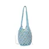 Bolso de Paja Tejido Hueco Simple Casual Fresco de Nuevo Estilo Transfronterizo para Mujer Verano Versátil Bolso Cruzado de Viaje