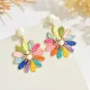 Temu Venta Caliente Pendientes de Flor de Rafia Tejidos a Mano Pendientes de Diseño Nicho Pendientes Bohemios Dulces