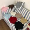Gorro de Lana Tejido con Orejas de Oso Lindas Estilo Japonés y Coreano para Mujer Cabeza Grande Combinable Cara Pequeña Cálido Protector de Orejas