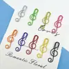 Clips para Papel Musical Coloridos de Venta Caliente Transfronteriza, Clips de Forma Especial, Clips de Metal Recubiertos de Plástico, Suministros de Oficina