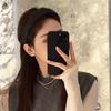 Diadema ancha de lana hecha a mano para chica universitaria retro de estilo coreano para otoño e invierno, anillo para el cabello con bola de cola de caballo baja de alta calidad