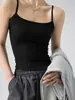 2025 Chaleco Base Popular Camisola Capa Interior para Traje de Mujer para Cubrir los Lados del Pecho Canalé Primavera, Otoño, Verano Top Exterior Usable