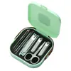 Set portátil de cortaúñas de acero inoxidable anti-salpicaduras para manicura y recorte de uñas