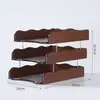 Portadocumentos de Madera Caja de Almacenamiento de Archivos de Escritorio Atril Organizador de Bandejas para Archivos Estante Organizador de Materiales de Oficina