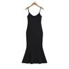 2023 Verão Novo Sexy Sem Mangas Apertado Stretch Longo Vestido Slim-fit Hip Fishtail Vestido Cintura Apertada Vestido