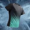 Camiseta Esportiva Masculina Secagem Rápida Seda Gelada Manga Curta Verão Fina Fitness Corrida Top Pena Malha Basquete Roupa de Treino