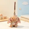 Muñeca de peluche con colgante de conejo lindo de moda, accesorio lindo para bolso, llavero, muñeca de juguete pequeña al por mayor