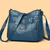 Bolsas grandes de moda al por mayor para mujer, bolsos tote casuales sencillos nuevos para madres de mediana edad, bolsos versátiles vintage de hombro y cruzados